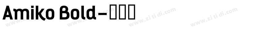 Amiko Bold字体转换